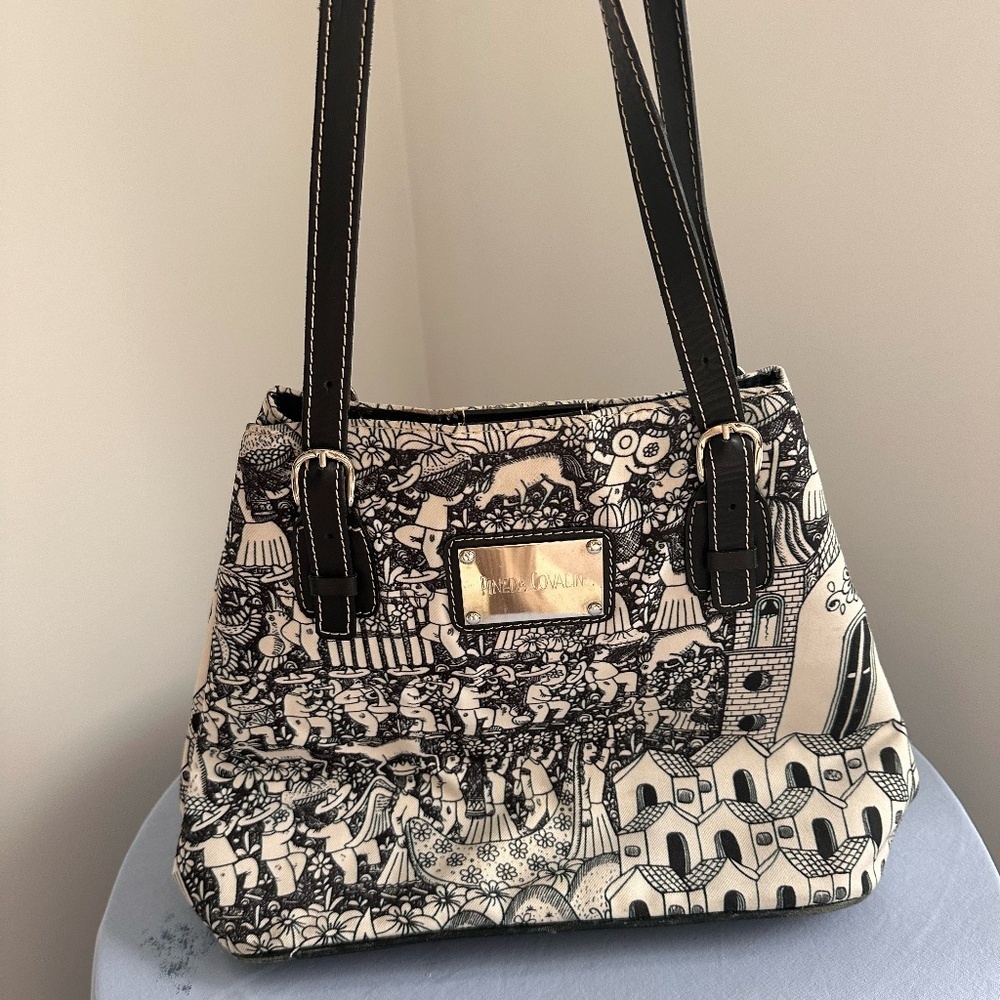 Vintage RARE Pineda Covalin Shoulder Bag with Leather Strap